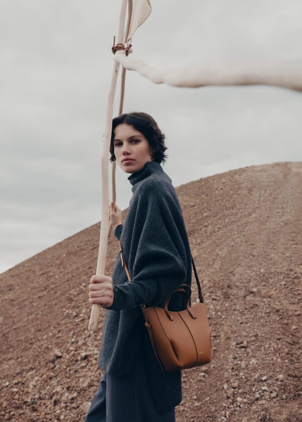 Cyme Tote Nano - Camel Grainé
