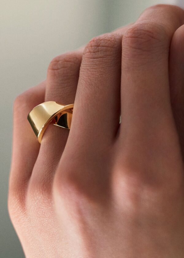 Bague Volute Éole - Dorée à l’or 24 carats