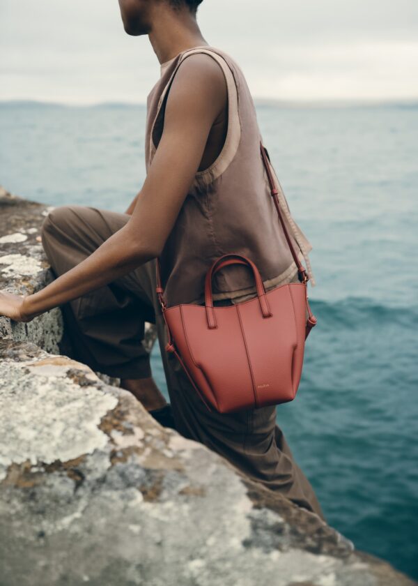 Cyme Tote Nano - Terracotta Grainé