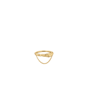 Bague chaîne Eroz - Dorée à l’or 24 carats