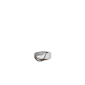 Bague Ormé - Argentée Cuir Taupe