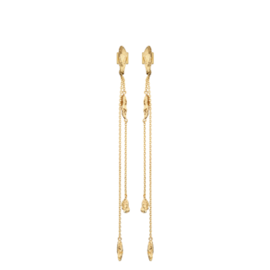 Boucles d'oreilles chaîne Eroz - Dorée à l’or 24 carats
