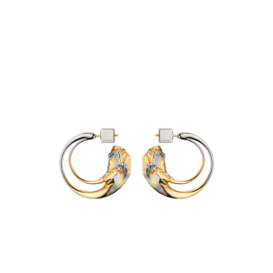Créoles Eroz - Duo palladium et dorure 24 carats