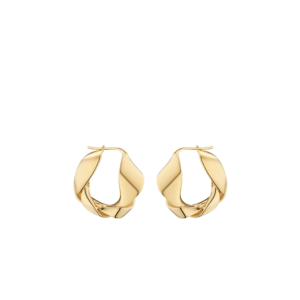 Créoles ondulées Éole - Dorée à l'or 24 carats