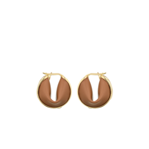 Créoles Ormé - Dorée Cuir Camel