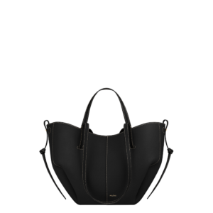 Cyme Mini - Noir Grainé Coutures Écrues
